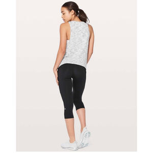 Women's Lululemon Squad Goals Tank Top in White/Black, tiger space dye,￼sz 8